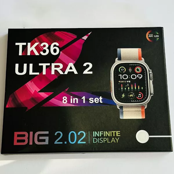 BIG-TK36 ULTRA2 ساعت هوشمند بیگ مدل TK36 ULTRA2 به همراه 7 عدد بند در رنگ های مختلف