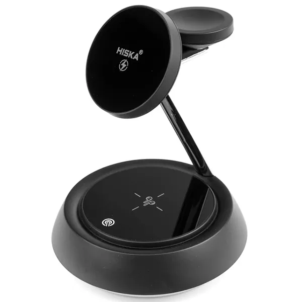 Hiska-HR-13-2 شارژر بی سیم 3 کاره هیسکا مدل HR-13