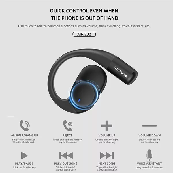 LENYES-AIR-202 هندزفری بی سیم لنیز مدل AIR 202 OWS