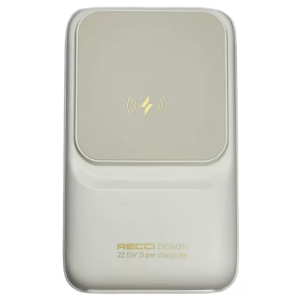 RECCI-RPB-W10 پاوربانک مگنتی رسی مدل RPB-W10 با ظرفیت 10000 میلی آمپر ساعت