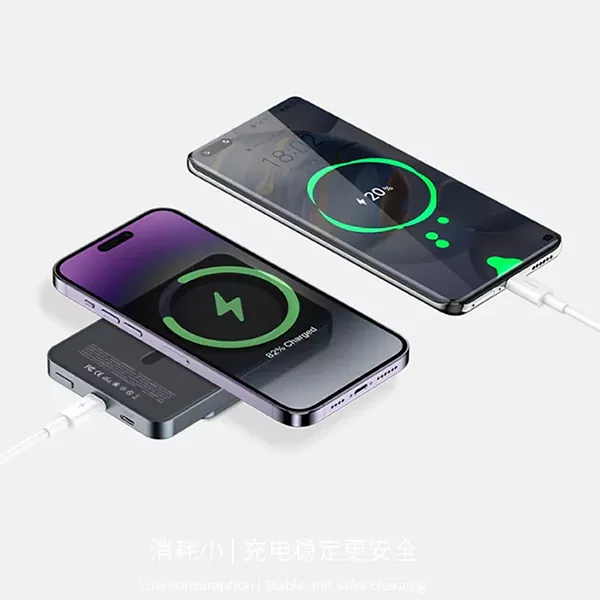 RECCI-RPB-W16-15 پاوربانک مگنتی رسی مدل RPB-W16 با ظرفیت 10000 میلی آمپر ساعت