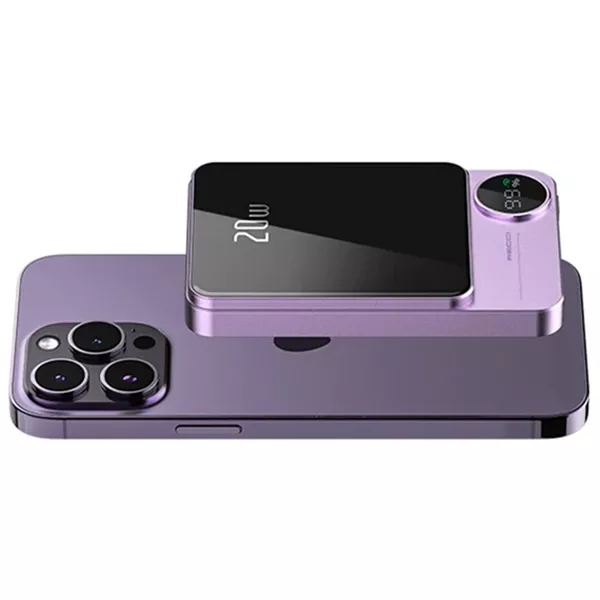 RECCI-RPB-W16-16 پاوربانک مگنتی رسی مدل RPB-W16 با ظرفیت 10000 میلی آمپر ساعت