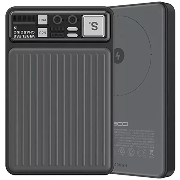 RECCI-RPB-W18-13 پاوربانک مگنتی رسی مدل RPB-W18 با ظرفیت 10000 میلی آمپر ساعت