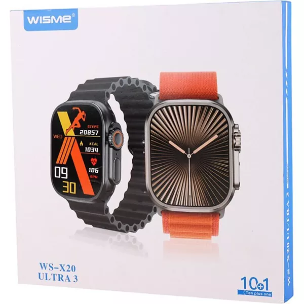 WISME-WS-X20-Ultra-3-8 ساعت هوشمند ویسمی WS-X20 Ultra 3 به همراه 10 عدد بند در رنگ های مختلف
