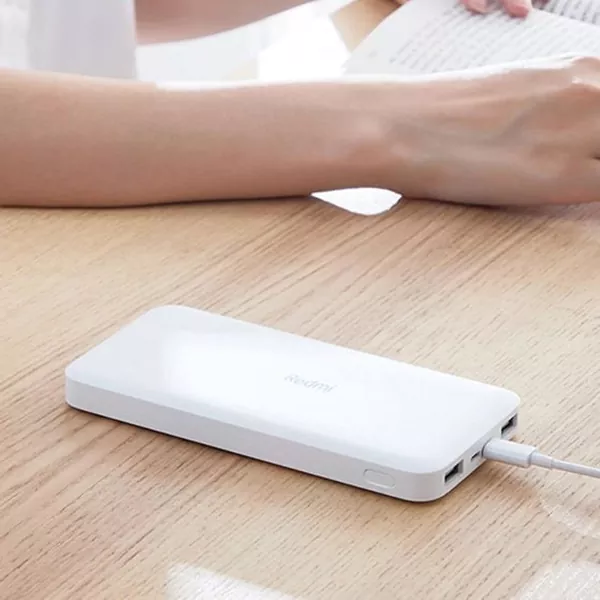 XIAOMI-Redmi-PB100LZM-12 پاوربانک شیائومی مدل Redmi PB100LZM ظرفیت 10000 میلی آمپر ساعت به همراه کابل تبدیل microUSB