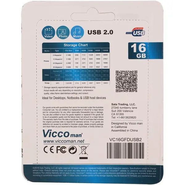 فلش مموری ویکومن مدل VC244 ظرفیت 16 گیگابایت