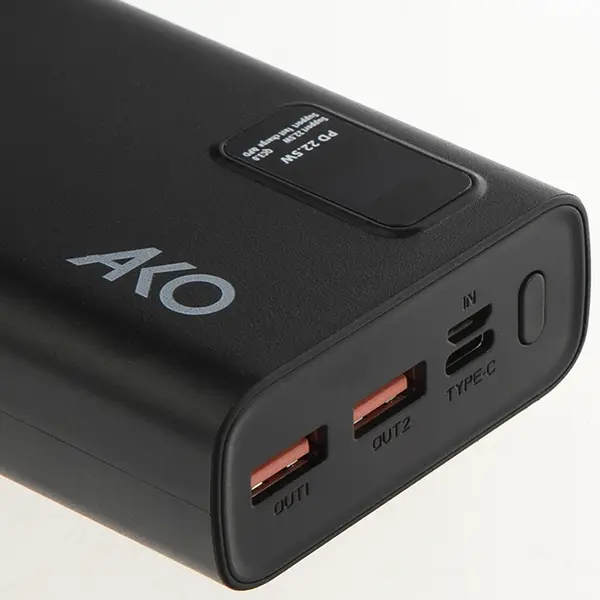 ako-ap-01-2 پاوربانک آکو مدل AP-01 ظرفیت 20000 میلی آمپر ساعت