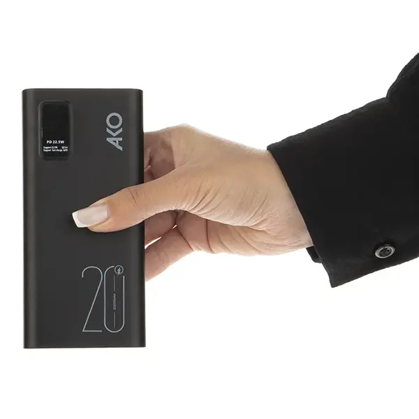 ako-ap-01-3 پاوربانک آکو مدل AP-01 ظرفیت 20000 میلی آمپر ساعت