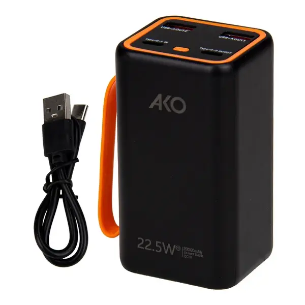 ako-ap-20-1 پاوربانک آکو مدل AP-20 ظرفیت 20000 میلی آمپر ساعت