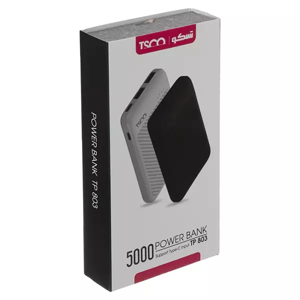tp-803-10 پاوربانک تسکو مدل TP 803 ظرفیت 5000 میلی آمپر ساعت