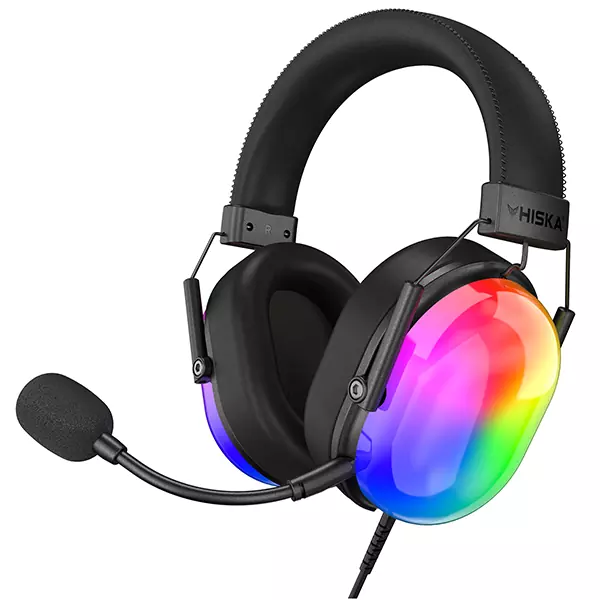 هدست گیمینگ هیسکا مدل GHR-07 با نورپردازی سه بعدی