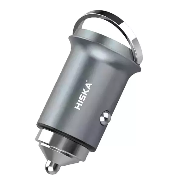 hiska-lighter-charger-hcc-306-6 شارژر فندکی هیسکا مدل HCC-306 به همراه کابل تبدیل USB-C