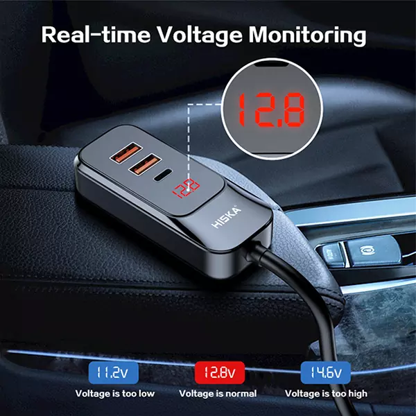 hiska-lighter-charger-hcc-327-3 شارژر فندکی هیسکا مدل HCC-327