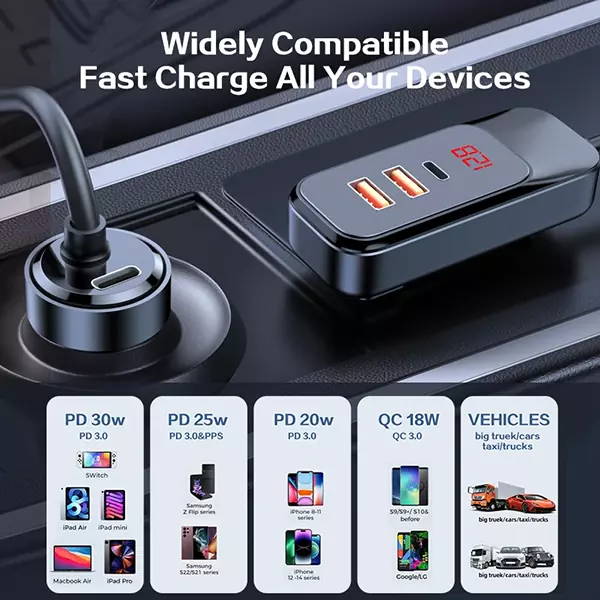 hiska-lighter-charger-hcc-327-7 شارژر فندکی هیسکا مدل HCC-327