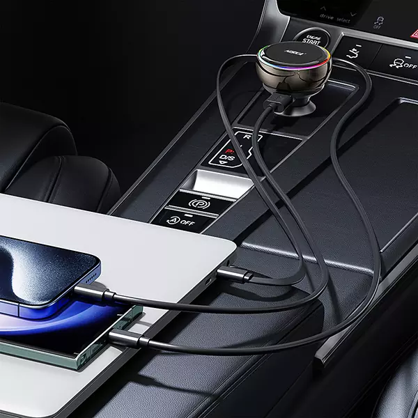 hiska-lighter-charger-hcc-337-1 شارژر فندکی هیسکا مدل HCC-337 توان 80 وات